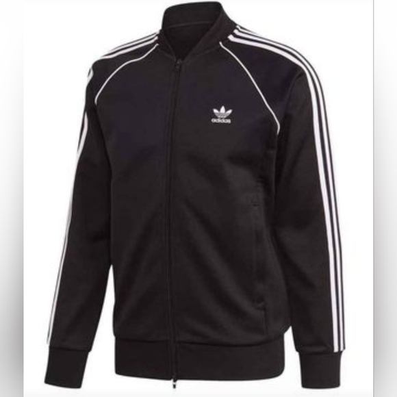 Adidas Superstar Track Jacket Triple Black_White Men's US SIZE SMALL New In Bag - Picture 4 of 10